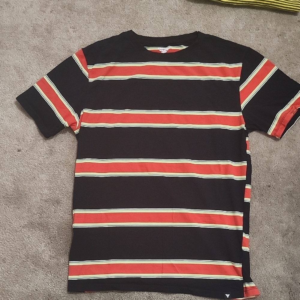 Fallen Striped Black and Red T-Shirt